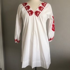Madewell Embroidered V-neck Dress